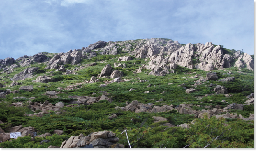 早池峰山の山並み
