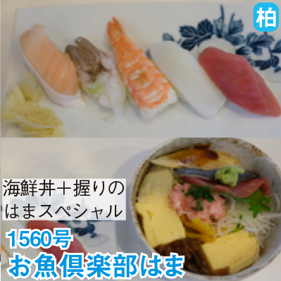 柏 1560号 「お魚倶楽部はま」 海鮮丼＋握りのはまスペシャル